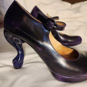 John Fluevog Queen Transcendent Elizabeth Purple Women's Heels Size 8.5